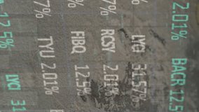 Animation of trading board and graphs moving over abstract background. Digital composite, multiple exposure, investment, stock market, finance, business and data concept. - Powered by Shutterstock - Get 15% off with code: PIKWIZARD15