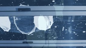 Animation of notification bars, and connected dots globes over data server room. Digital composite, multiple exposure, communication, social media, data center, networking, globalization concept. - Powered by Shutterstock - Get 15% off with code: PIKWIZARD15