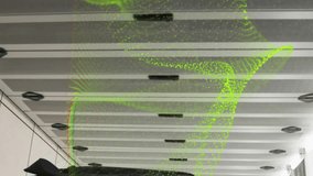 Animation of yellow network wave over caucasian businessman with global network in server room. Data, digital interface, connection and global communication, digitally generated video. - Powered by Shutterstock - Get 15% off with code: PIKWIZARD15