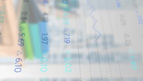 Animation of financial data processing over office. Global business, finances, computing and digital interface concept digitally generated video. - Powered by Shutterstock - Get 15% off with code: PIKWIZARD15