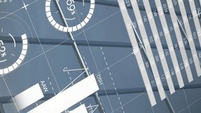 Animation of financial data processing over modern office building. Global business, finances, computing, communication and digital interface concept digitally generated video. - Powered by Shutterstock - Get 15% off with code: PIKWIZARD15