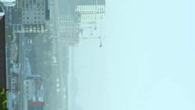 Digital graphs overlaying cityscape with urban buildings and cranes in animation. construction, skyline, infrastructure, futuristic, data, progress - Powered by Shutterstock - Get 15% off with code: PIKWIZARD15