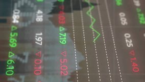 Animation of financial data and graphs over cityscape. global finance, economy, business and technology concept digitally generated video. - Powered by Shutterstock - Get 15% off with code: PIKWIZARD15