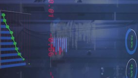 Animation of data processing over server room. global business, finances, connections and digital interface concept digitally generated video. - Powered by Shutterstock - Get 15% off with code: PIKWIZARD15