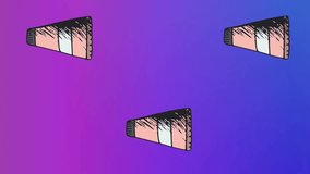 Animation of tubes of makeup cream over blue and pink light spots. Fashion, beauty, makeup, social media, digital interface and communication background, digitally generated video. - Powered by Shutterstock - Get 15% off with code: PIKWIZARD15