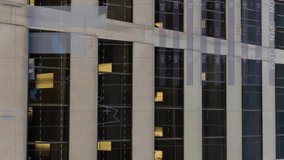 Animation of charts processing data over modern city building. Data, digital interface, connection, business, finance, processing and communication, digitally generated video. - Powered by Shutterstock - Get 15% off with code: PIKWIZARD15