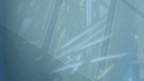 Animation of hud processing with financial data on digital interface. Digital composite, artificial intelligence, communication, cloud computing, development, technology, coding. - Powered by Shutterstock - Get 15% off with code: PIKWIZARD15