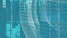 Animation of interference over shapes and data processing. Global business, finances and digital interface concept digitally generated video. - Powered by Shutterstock - Get 15% off with code: PIKWIZARD15