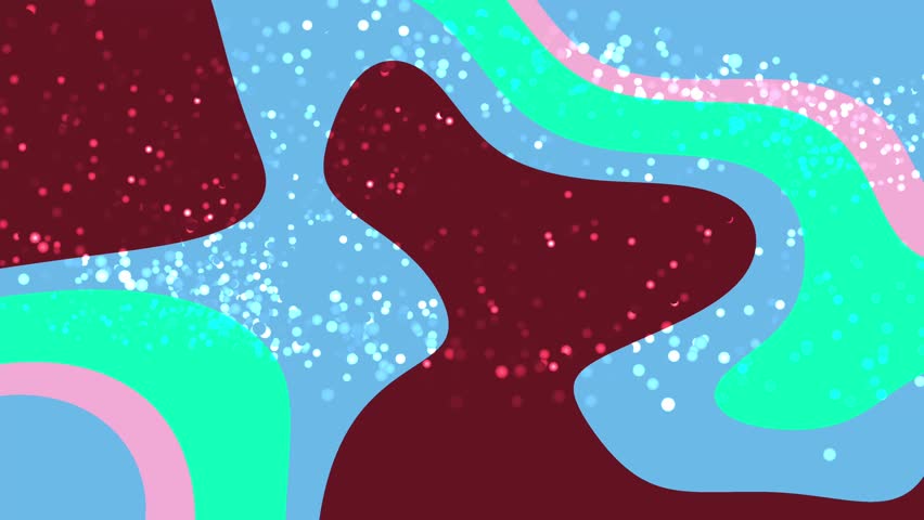 Abstracts Liquid Animated abstract shapes and glittering particles create a vibrant and dynamic background loop