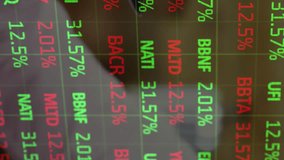 Animation of financial data processing over diverse people buying coffee. Global business, finances and digital interface concept digitally generated video. - Powered by Shutterstock - Get 15% off with code: PIKWIZARD15