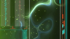 Animation of interface with data processing, digital wave against green gradient background. Computer interface and business technology concept - Powered by Shutterstock - Get 15% off with code: PIKWIZARD15