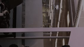 Animation of data processing over fit african american man exercising. Global sport, fitness, computing and data processing concept digitally generated video. - Powered by Shutterstock - Get 15% off with code: PIKWIZARD15