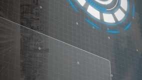 Animation of arc reactor, graphs and computer language over aerial view of modern city against sky. Digital composite, multiple exposure, report, business, coding, architecture and technology concept. - Powered by Shutterstock - Get 15% off with code: PIKWIZARD15