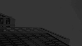 Animation of multiple graphs and trading board over low angle view of modern buildings against sky. Digital composite, multiple exposure, report, business, stock market and architecture concept. - Powered by Shutterstock - Get 15% off with code: PIKWIZARD15