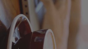 Animation of computer language and interface over coffee cup and caucasian man working on laptop. Digital composite, multiple exposure, programming language, beverage and technology concept. - Powered by Shutterstock - Get 15% off with code: PIKWIZARD15