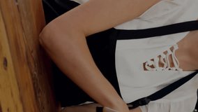 Animation of data processing and diagrams over caucasian female barista using tablet in cafe. Global business, technology and digital interface concept digitally generated video. - Powered by Shutterstock - Get 15% off with code: PIKWIZARD15