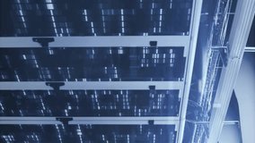 Animation of data processing and ecology icons over server room. Global technology and digital interface concept digitally generated video. - Powered by Shutterstock - Get 15% off with code: PIKWIZARD15