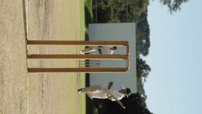 Animation of social media icons with growing numbers over diverse male cricket players. Global social media, sports, communication and digital interface concept digitally generated video. - Powered by Shutterstock - Get 15% off with code: PIKWIZARD15