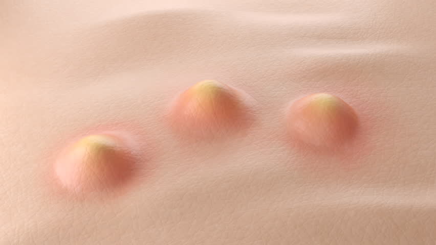 serum or vitamin liquid through the skin, acne and skin health concept