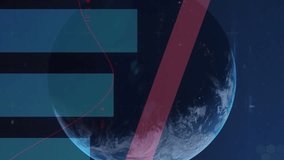 Animation of statistics and data processing with red arrow over globe. global finance, business and data processing concept digitally generated video. - Powered by Shutterstock - Get 15% off with code: PIKWIZARD15