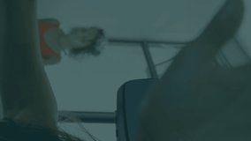 Animation of falling hearts over caucasian woman using vr headset. Global connections, data processing and digital interface concept digitally generated video. - Powered by Shutterstock - Get 15% off with code: PIKWIZARD15