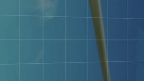 Animation of financial graphs over wind turbine. green energy, eco power, finance and technology concept digitally generated video. - Powered by Shutterstock - Get 15% off with code: PIKWIZARD15