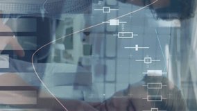 Animation of financial data processing over business people. global business, connections and data processing concept digitally generated video. - Powered by Shutterstock - Get 15% off with code: PIKWIZARD15