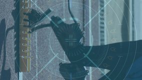 Animation of data on digital screen over african american man with running blade training. Sport, active lifestyle with disability and data processing concept digitally generated video. - Powered by Shutterstock - Get 15% off with code: PIKWIZARD15