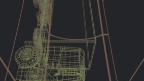 Animation of human representations over 3d car model over grid on black background. Global engineering and automotive concept digital generated video. - Powered by Shutterstock - Get 15% off with code: PIKWIZARD15