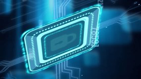 Animation of online security padlock icon with numbers processing on blue background. Global online security, computing and data processing concept digitally generated video. - Powered by Shutterstock - Get 15% off with code: PIKWIZARD15
