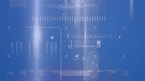 Animation of light trails and data processing over blue background. Global business, computing and digital interface concept digitally generated video. - Powered by Shutterstock - Get 15% off with code: PIKWIZARD15