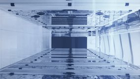 Animation of financial data processing with digital city over server room. Global business, finances, technology and digital interface concept digitally generated video. - Powered by Shutterstock - Get 15% off with code: PIKWIZARD15