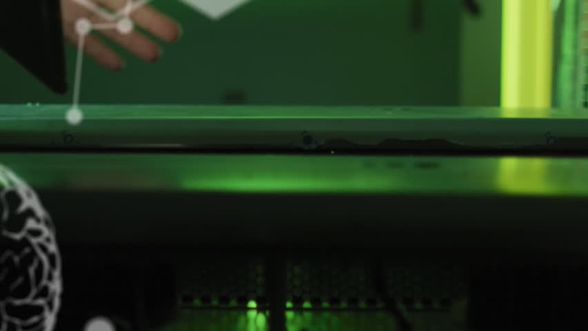 Animation of medical data processing over asian male engineer using a digital tablet at server room. Medical research and business data storage technology concept - Powered by Shutterstock - Get 15% off with code: PIKWIZARD15