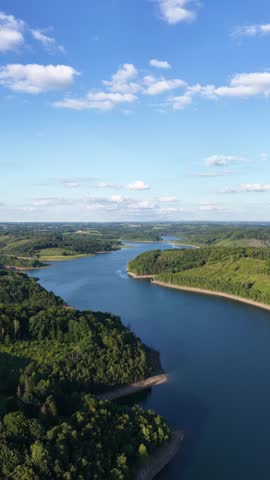 Lac de la Gileppe in Belgium. Aerial view.