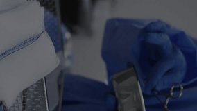 Medical professional handling instruments, heart rate animation over surgical setting. Healthcare, surgery, doctor, operation, cardiovascular, monitoring - Powered by Shutterstock - Get 15% off with code: PIKWIZARD15