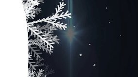 Animation of christmas greetings over snow falling and christmas holly decorations. christmas, tradition and celebration concept digitally generated video. - Powered by Shutterstock - Get 15% off with code: PIKWIZARD15