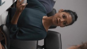 Animation of world map and data processing over diverse male and female colleagues in meeting. Office, teamwork, business, digital interface and communication, digitally generated video. - Powered by Shutterstock - Get 15% off with code: PIKWIZARD15