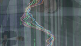 Animation of data processing over basketball players. Global finances business digital interface and technology concept digitally generated video. - Powered by Shutterstock - Get 15% off with code: PIKWIZARD15