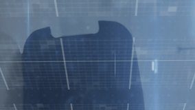 Animation of digital data processing and digital interface over person using vr headset. Global data processing concept digital generated video. - Powered by Shutterstock - Get 15% off with code: PIKWIZARD15