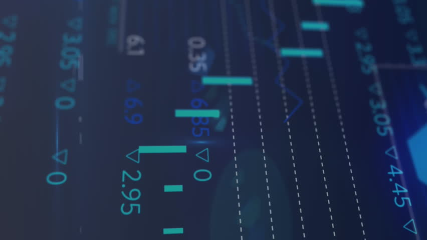 Animation of statistics and financial data processing on blue background. global business, finances and digital interface concept digitally generated video. - Powered by Shutterstock - Get 15% off with code: PIKWIZARD15