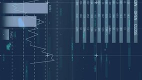 Animation of statistical data processing over grid network against world map on blue background. Global networking and business data technology concept - Powered by Shutterstock - Get 15% off with code: PIKWIZARD15