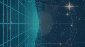 Animation of data processing and globe with connections. Global networks, digital interface and data processing concept digitally generated video. - Powered by Shutterstock - Get 15% off with code: PIKWIZARD15