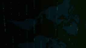 Animation of ticking clock and financial data processing over world map against black background. Global finance and business technology concept - Powered by Shutterstock - Get 15% off with code: PIKWIZARD15