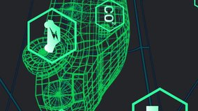 Animation of multiple digital icons over 3d van model moving in seamless pattern in a tunnel. Automobile engineering and sustainable energy concept - Powered by Shutterstock - Get 15% off with code: PIKWIZARD15