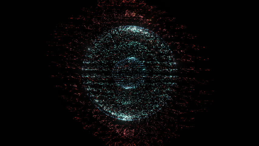 Abstract neural orb sphere made up of glowing particles rotating in space. 4K Looping background. - Powered by Shutterstock - Get 15% off with code: PIKWIZARD15