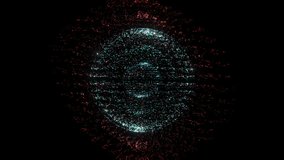 Abstract neural orb sphere made up of glowing particles rotating in space. 4K Looping background. - Powered by Shutterstock - Get 15% off with code: PIKWIZARD15