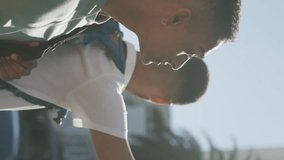 Animation of multiple notification bars over diverse friends waving hands to stop cab. Digital composite, multiple exposure, business, togetherness, social media reminder and technology. - Powered by Shutterstock - Get 15% off with code: PIKWIZARD15