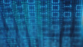 Animation of binary coding and financial data processing over dark background. Global finance, business, connections, computing and data processing concept digitally generated video. - Powered by Shutterstock - Get 15% off with code: PIKWIZARD15