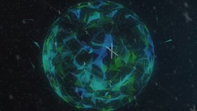 Animation of data processing and network of connections over globe. Global connections, computing and data processing concept digitally generated video. - Powered by Shutterstock - Get 15% off with code: PIKWIZARD15