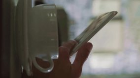 Animation of financial data processing african american businessman using smartphone. Global business, finances, computing and digital interface concept digitally generated video. - Powered by Shutterstock - Get 15% off with code: PIKWIZARD15